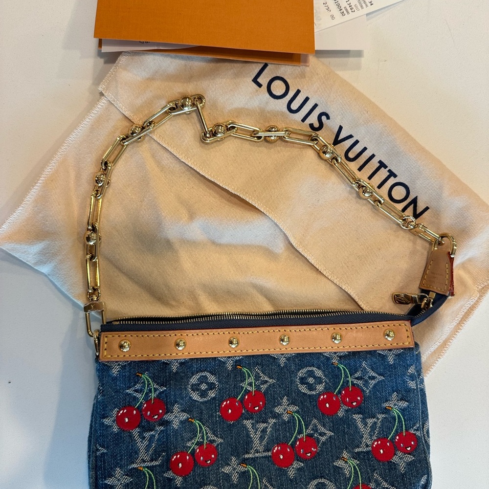 Louis Vuitton Murakami Denim Pochette